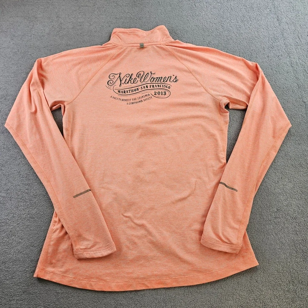 Nike Element 1/4 Zip Pullover Womens Small Salmon Dri-Fit Marathon San Francisco